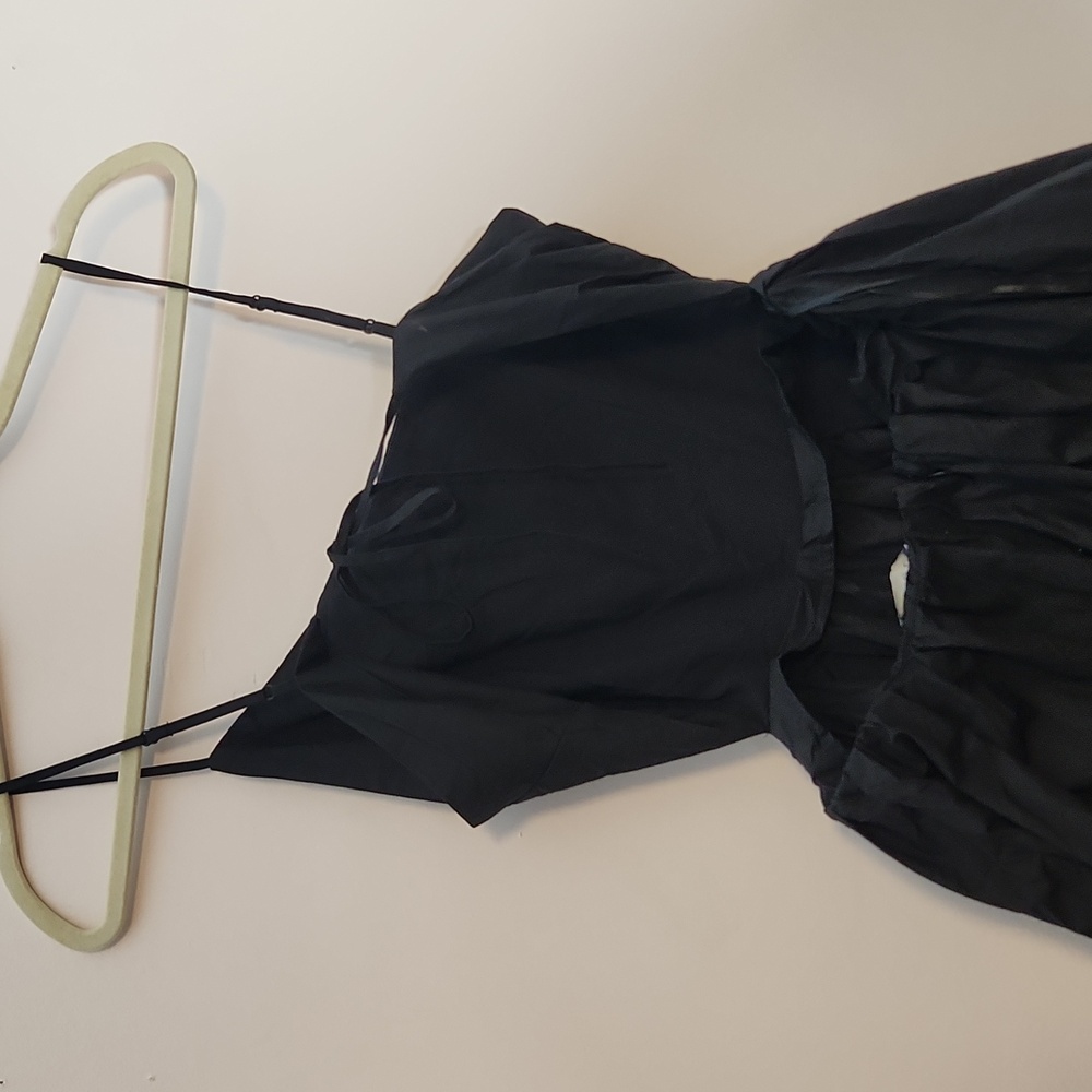 NWOT, J.Crew Collection Black Cotton side-cutout midi dress Sz 6 - Picture 7 of 13
